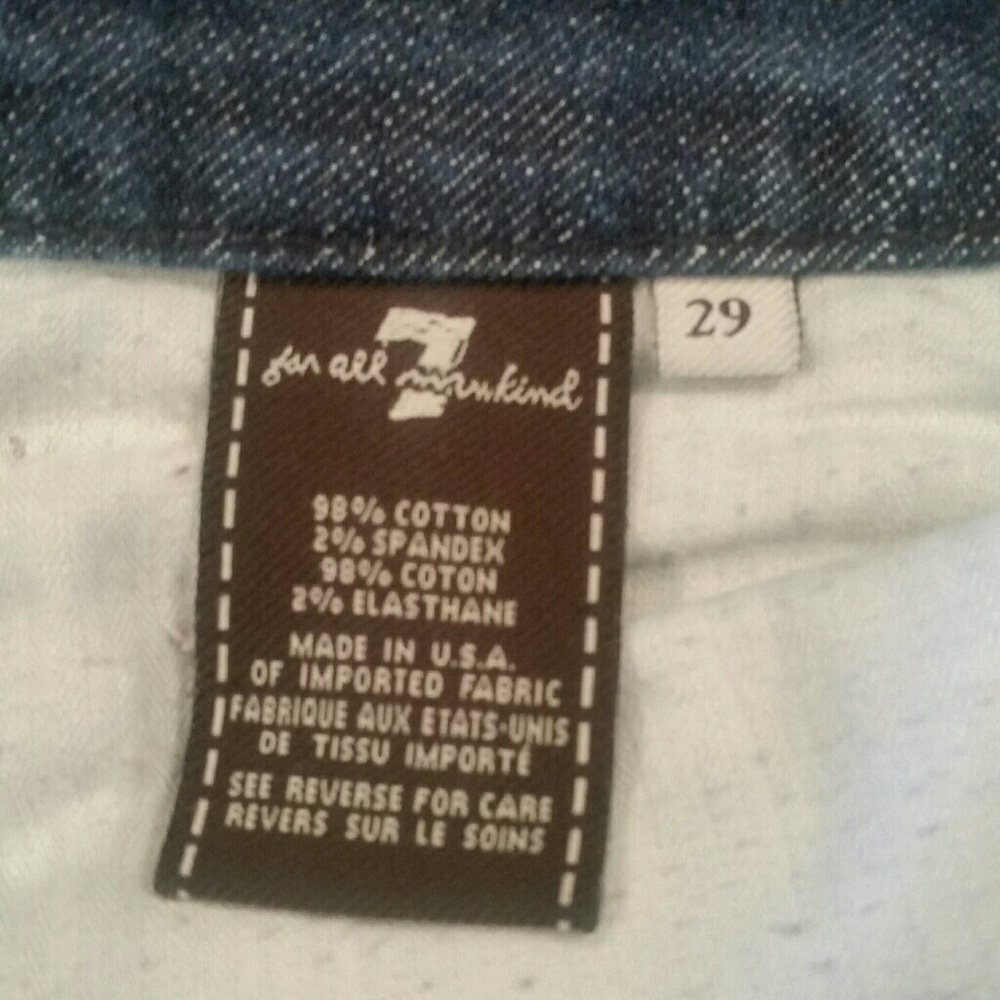 7 for all Mankind A Pocket Jeans Bootcut EUC 29 C2 - Picture 8 of 8